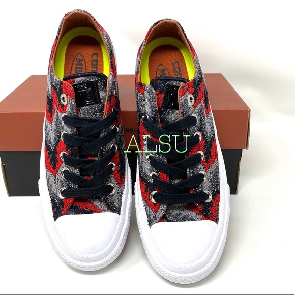Converse x Missoni Ctas || OX Red Canvas Women’s - Picture 2 of 10